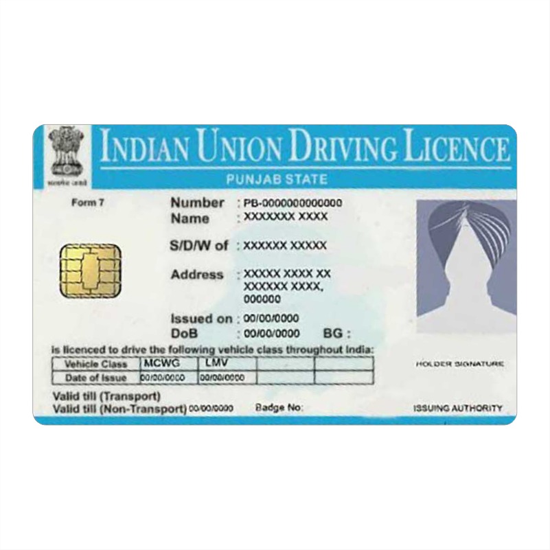 Driving License PVC Card